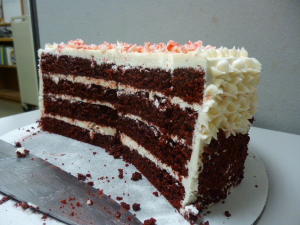 peppermint red velvet cake section 2