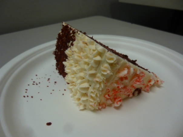 peppermint red velvet cake slice 4